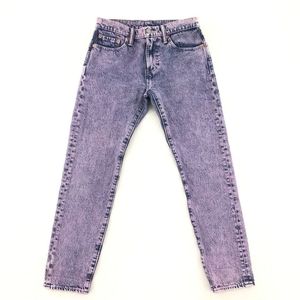 Levis 512 Slim Fit Jeans Tapered Leg Purple Wash Denim